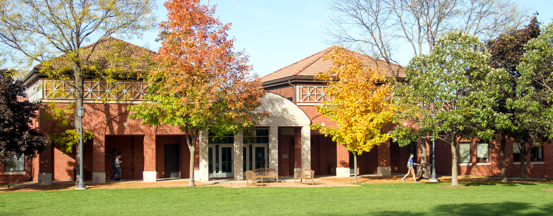Center for Arts and Performance exterior in fall